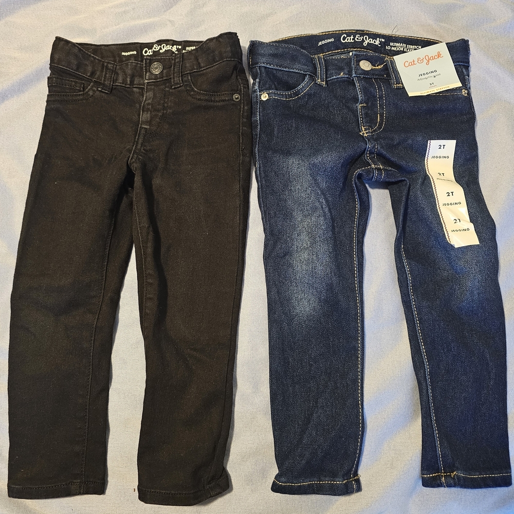 Cat & Jack Kids' Black and Blue Jeans Duo